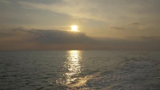 Das Ligurische Meer Bei Sonnenuntergang — Stockvideo
