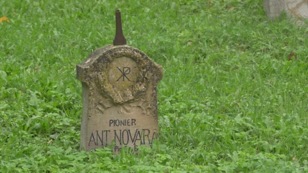 Ant Novara Tombstone Cemetery — 图库视频影像