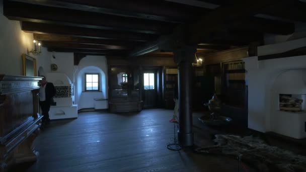 Biblioteket Til Bran Castle – stockvideo