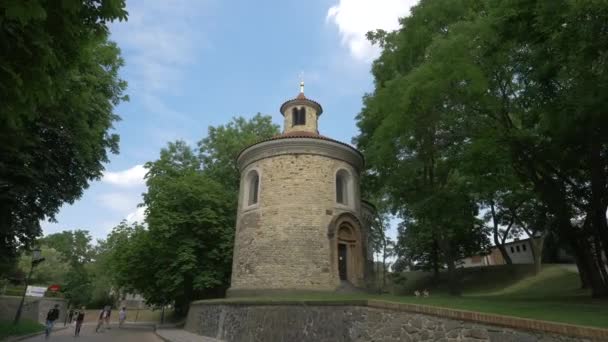 Rotunda Saint Martin Vid Vysehrad — Stockvideo