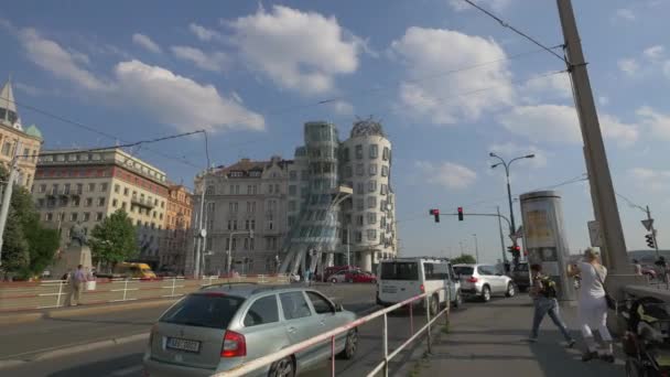 Casa Dança Vista Aterro Masaryk — Vídeo de Stock