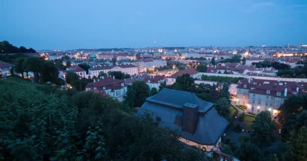 Timelapse Praga Noite — Vídeo de Stock