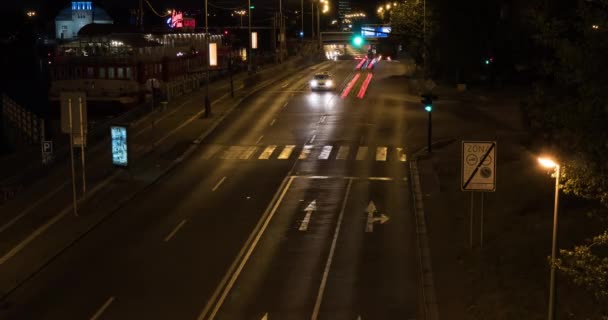 Tempistica Del Traffico Notturno — Video Stock