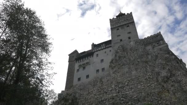 Vista Panorámica Derecha Del Castillo Bran — Vídeo de stock