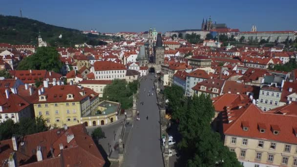 Küçük Şehir Havadan Görünüşü — Stok video