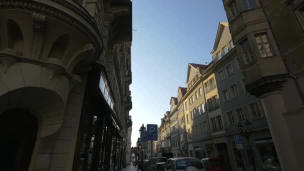 Prédios Uma Rua Cidade Praga — Vídeo de Stock