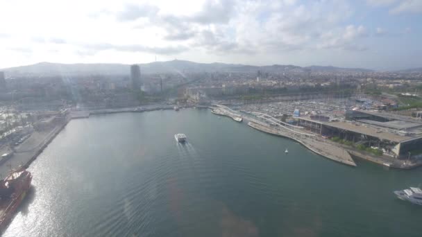 Vue Aérienne Port Barcelone — Video