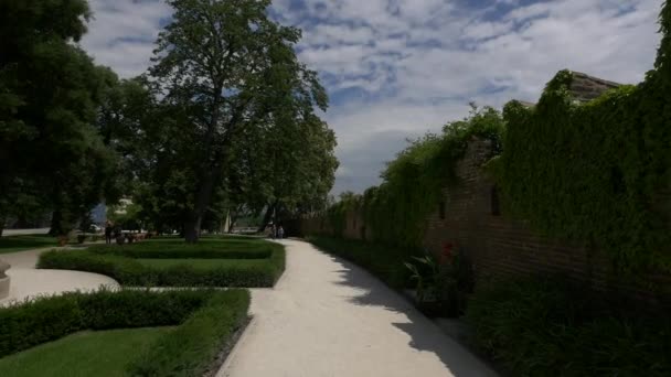 Çek Cumhuriyeti Nde Bir Bahçede Sokak — Stok video