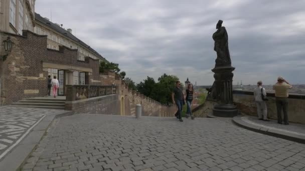 Kasteeltrappen Praag Tsjechië — Stockvideo