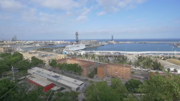 Vista Panorâmica Port Vell Barcelona — Vídeo de Stock