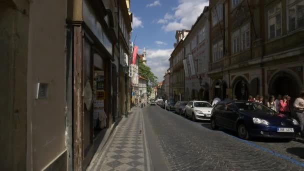 Souvenirwinkels Aan Nerudova Straat — Stockvideo