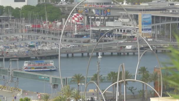 バルセロナの港 — ストック動画