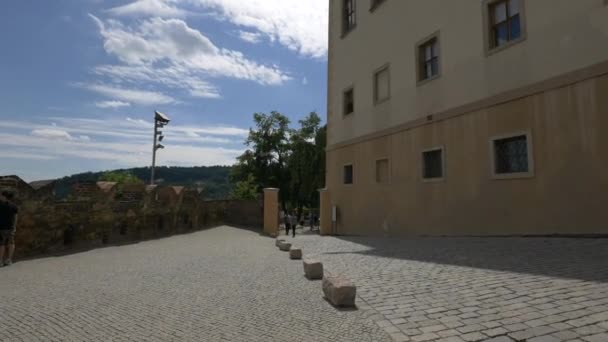 Turister Promenader Prague Castle Complex — Stockvideo