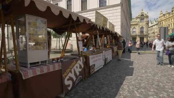 Markt Prag Prag Tschechien — Stockvideo