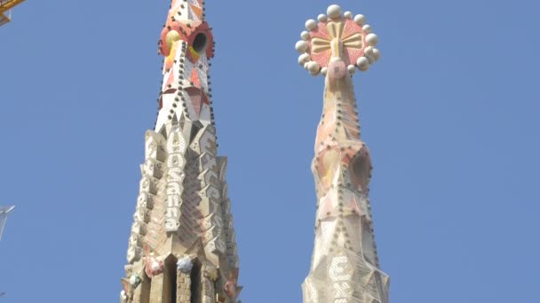 Sagrada Familia Con Torri Barcellona — Video Stock