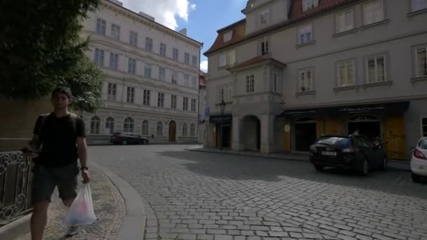 Gebäude Der Lazenska Straße — Stockvideo