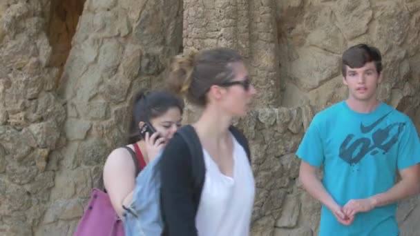 Caryatid Park Guell — Stockvideo