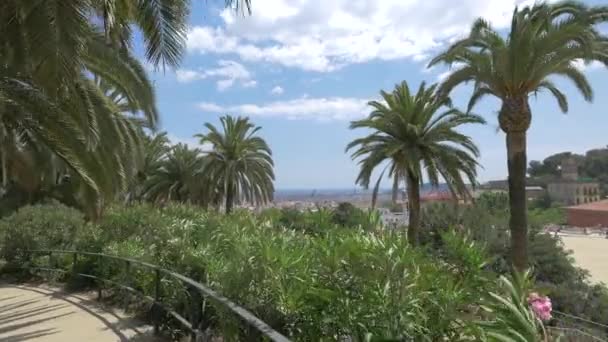 Turister Parken Barcelona — Stockvideo