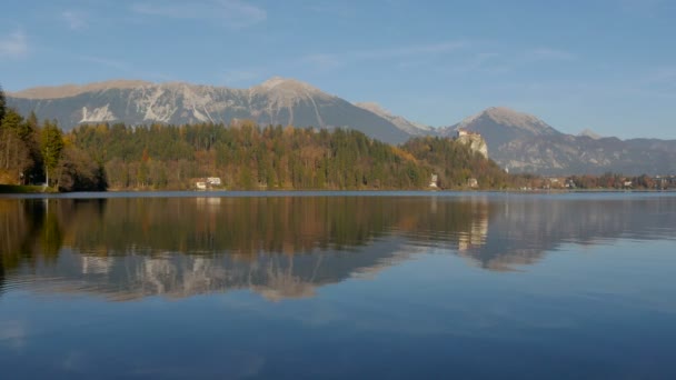 Panoramautsikt Över Sjön Bled — Stockvideo