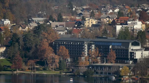 Edifícios Cidade Bled — Vídeo de Stock