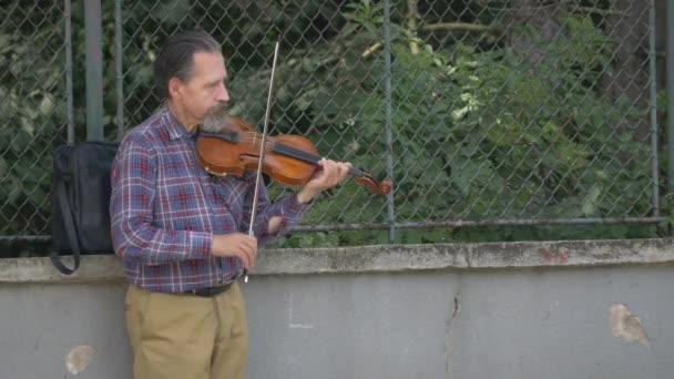 Hombre Tocando Violín — Vídeo de stock