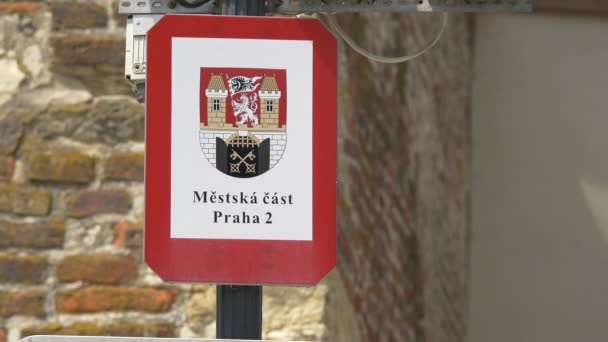 Praha Znak Powiatu — Wideo stockowe