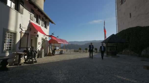 Bled Castle Courtyard — Stock Video
