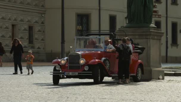 Mașină Epocă Praga Republica Cehă — Videoclip de stoc