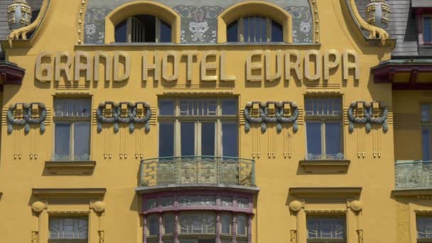 Grand Hotel Europa Prague Czech Republic — 图库视频影像