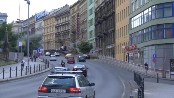 Guida Auto Mezibranska Street — Video Stock