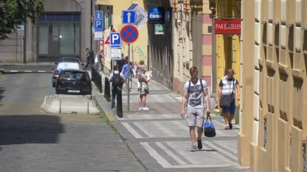 Caminando Por Calle Jeruzalemska — Vídeo de stock