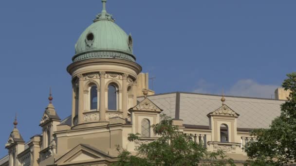 Antico Edificio Con Cupola Rame — Video Stock