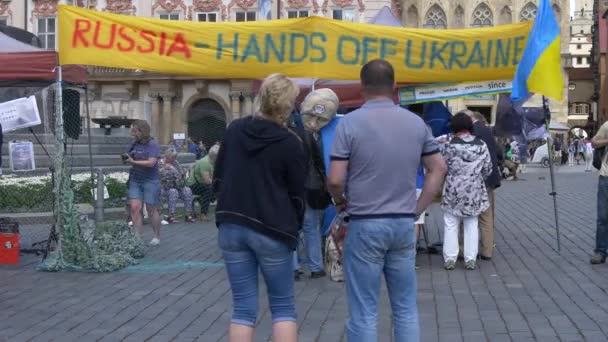 城市镜头 乌克兰抗议 — 图库视频影像
