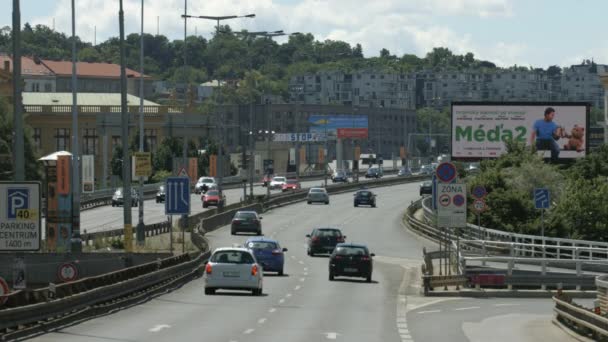 Auto Rijden Wilsonova Street — Stockvideo