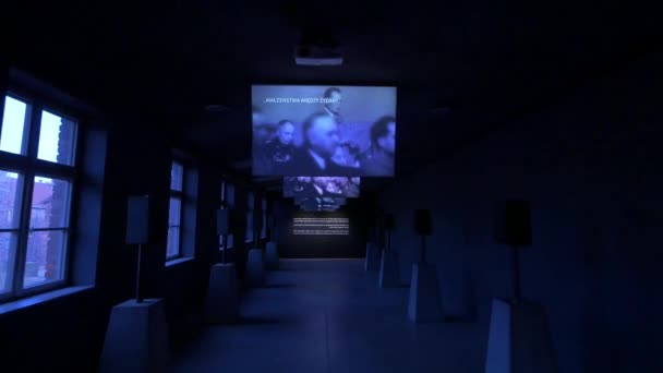Sala Ideologia Auschwitz — Vídeo de Stock