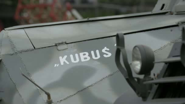 Kubus Vojenský Exponát Polském Armádním Muzeu — Stock video