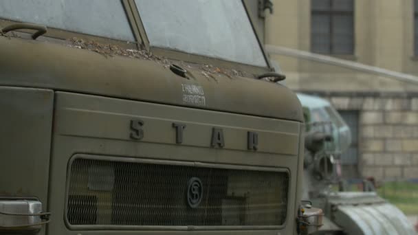 Αστέρι Φορτηγό Στο Μουσείο Πολωνικού Στρατού — Αρχείο Βίντεο