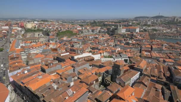 Porto Daki Binaların Panoramik Görüntüsü — Stok video