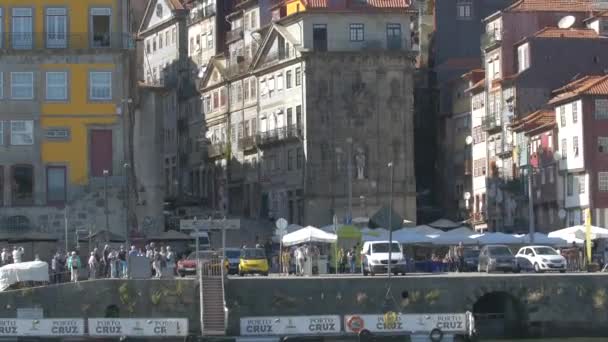 Buildings Water Porto — Stock Video