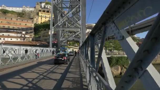 Traffico Ponte Luis Porto — Video Stock