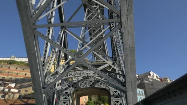 Estrutura Metálica Ponte Luis Porto — Vídeo de Stock