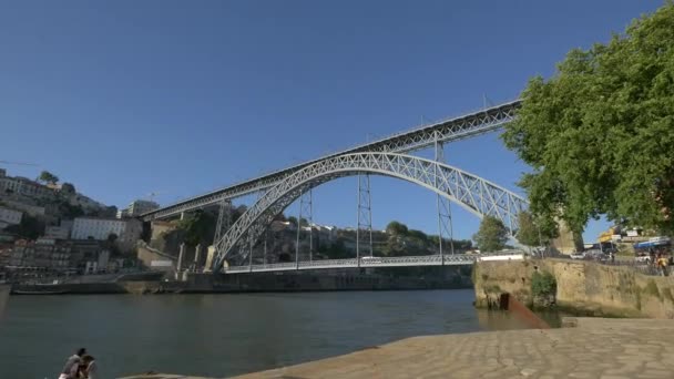 Double Decked Bridge River — Stock Video