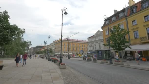 Rua Krakowskie Przedmiescie — Vídeo de Stock