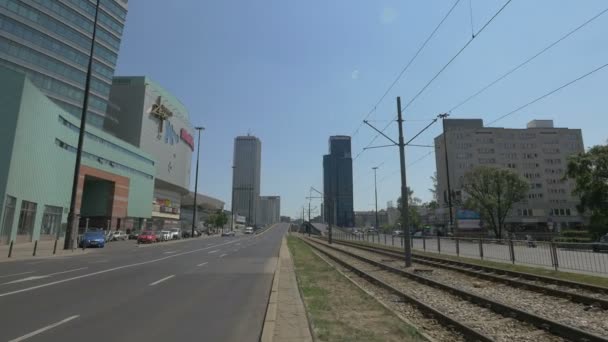 Centrum Handlowe Złote Tarasy Alei Jana Pawla — Wideo stockowe