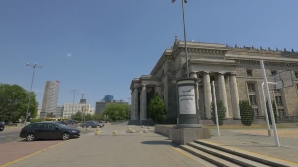 Palace Culture Science Street Corner — Stock Video