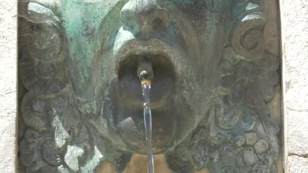 Vista Del Dettaglio Fontana Dell Acqua — Video Stock