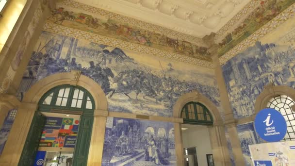 Wall Painted Tiles Vestibule — Αρχείο Βίντεο
