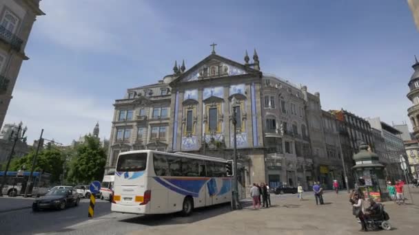 Fachada Igreja Porto — Vídeo de Stock