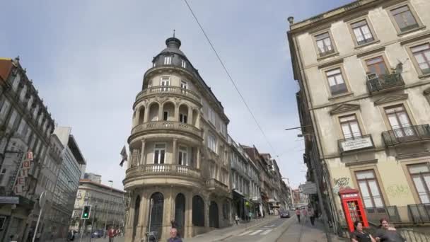 Edificio Esquina Oporto — Vídeos de Stock