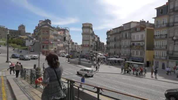 Praça Almeida Garrett Porto — Vídeo de Stock